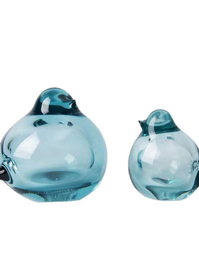 软装设计蓝色样板房招财抽象雕塑