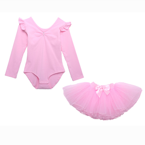 儿童舞蹈服装女童秋冬季加绒加厚练功服幼儿长袖考级服装芭蕾舞裙