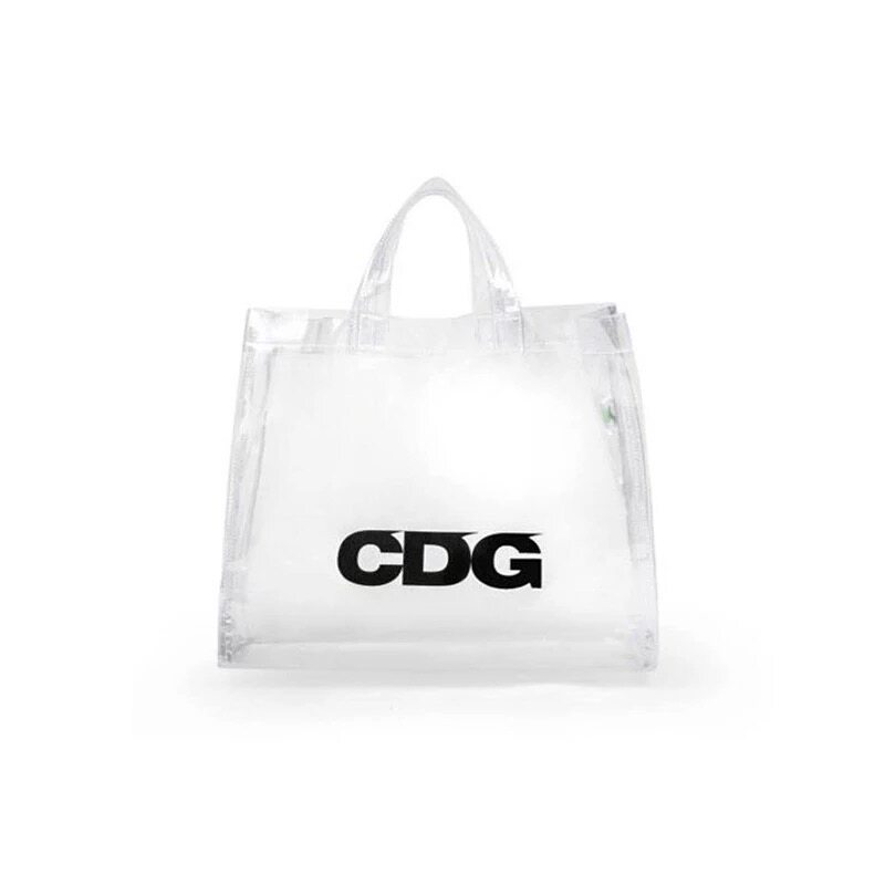 新品CDG 18SS支线PVC BAG透明沙滩包造型手提包网红同款购物袋女