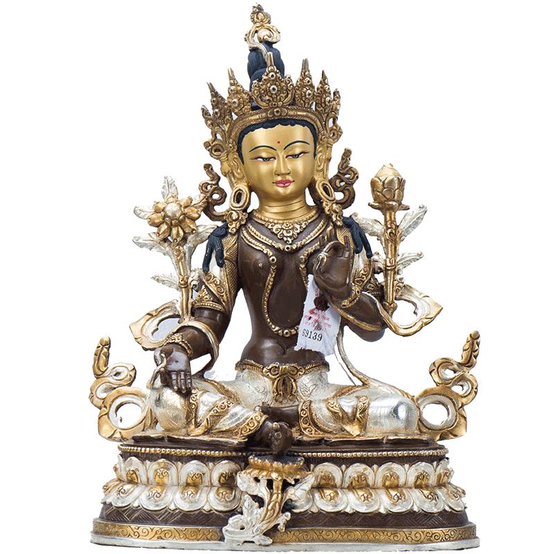 尼泊尔手工铜雕花工艺品摆件