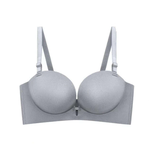 nb一片式无痕加厚小胸聚拢文胸无钢圈亚当之手掌上托调整型内衣女