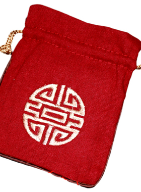 核桃棉布锦囊小布袋出国刺绣