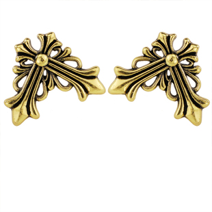 复古十字架衬衫领口衬衫领针女 迷你外套西服配饰 装饰胸针男胸章