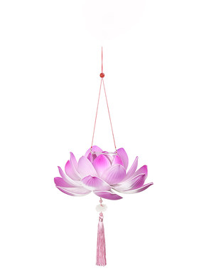 手提荷花灯笼汉服舞蹈道具莲花灯