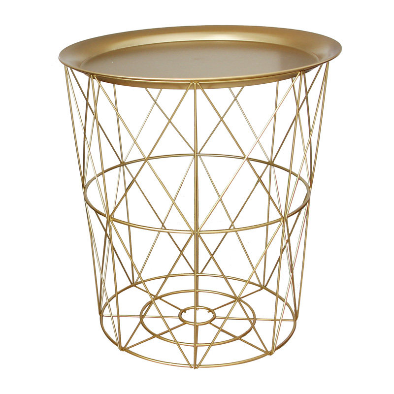 轻奢北欧简约现代床头柜ins风宽铁艺卧室网红简易收纳储物柜送灯