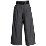 羊毛呢阔腿裤韩版秋冬高腰女宽松休闲裤羊绒毛呢裤九分裤宽腿裤