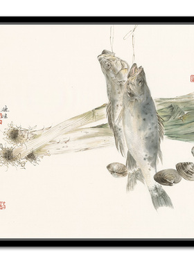 新中式风厨房餐厅禅意背景画