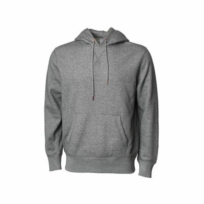 复古针毛圈布粗线缝制连帽咔叽