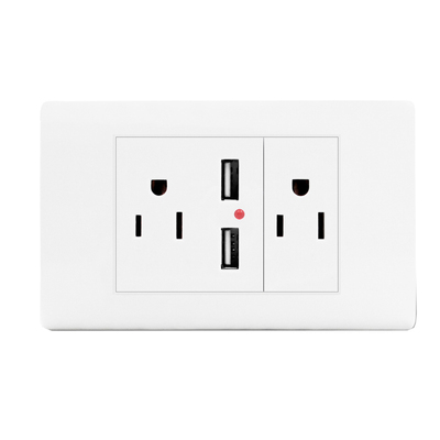 120型美规三孔插座墙壁日本