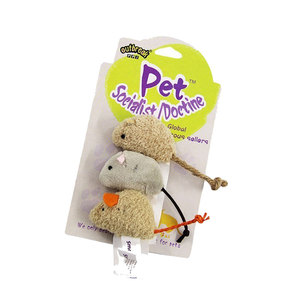 出口外贸可爱毛茸茸小老鼠猫咪狗狗猫玩具 3只老鼠 包邮