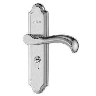 不锈钢门锁室内卧室家用免改孔房门执手锁静音通用型门把手木门锁