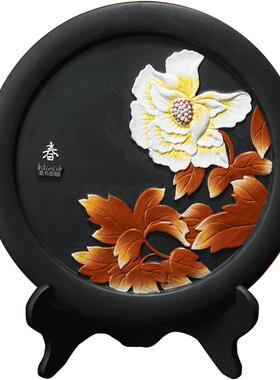 金乌炭雕春夏秋冬四件组合酒柜