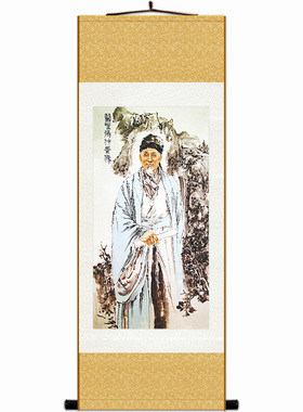 医圣张仲景古代人物诊所丝绸画像