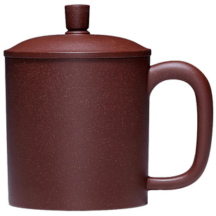 宜兴全紫砂杯纯手工男士功夫茶具茶杯套装带盖杯子国工御品雅致杯