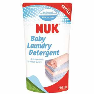 德国NUK恩优克婴儿洗衣液袋装婴儿宝宝衣物洗衣液特惠装750ml*3袋