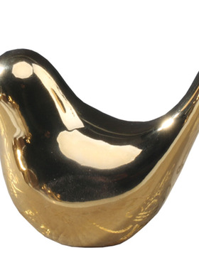 金色样板房摆件轻奢抽象小鸟