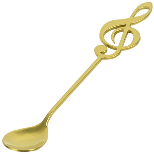 音符礼品不锈钢咖啡勺304不锈钢长柄搅拌勺创意高音谱号小勺子