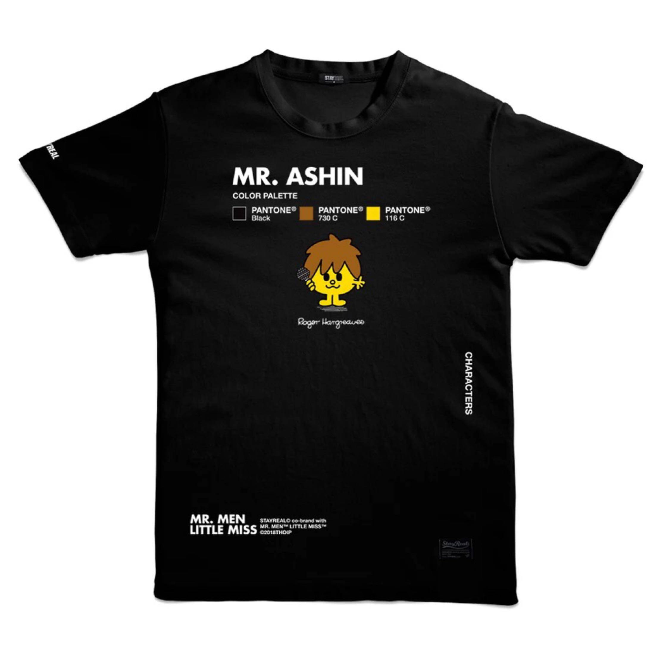 五月天阿信同款 潮牌stayreal奇先生妙小姐联名 MR ASHIN短袖 t恤