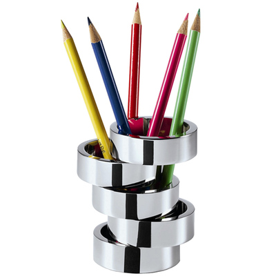 笔筒德国创意金属时尚风桌面摆件