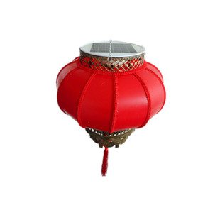 太阳能灯笼阳台景观直径30cm光控开关家用自动开灯新年春节户外用