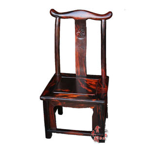 老挝大红酸枝椅子小官帽椅靠背缅花凳椅家用凳子小孩餐椅红木家具