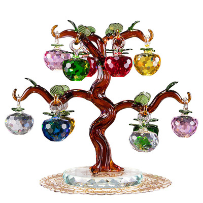 客厅摆件水晶苹果树送礼招财摆件