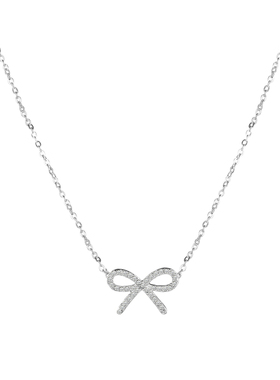 蝴蝶结项链女锁骨短链日韩版简约