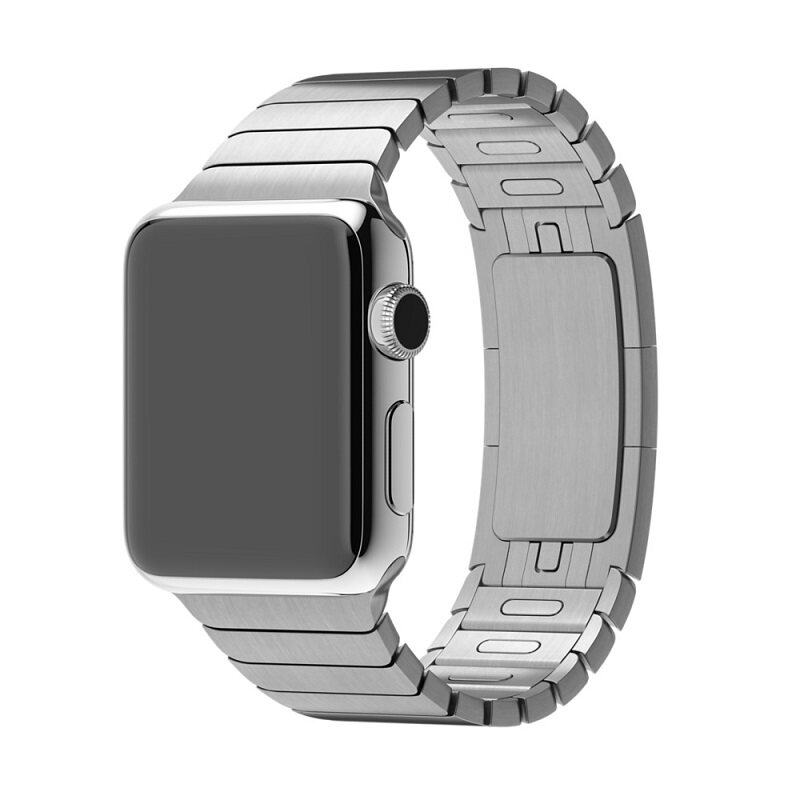 AP正品适用apple watch链式表带iwatch54/321苹果手表表带白黑钢