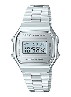 【新款高逼格】卡西欧CASIO 复古方块反显小银表A168WEM-1/2/7D