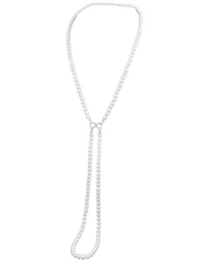 天然双层短款毛衣链淡水珍珠