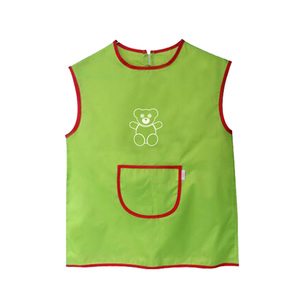 四季宝宝围兜韩版儿童画画衣无袖防水中大童罩衣新品加大反穿衣女