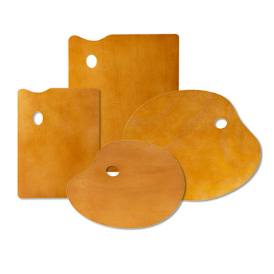 0比亚诺木制专业鱼型方形调色板