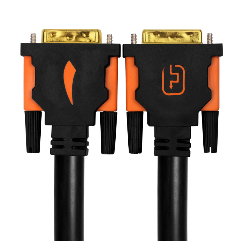 黄刀 双通道DVI线dvi-d电脑显示器连接线DVI24+1高清视频线5/10米