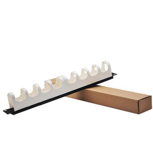 110理线架加厚白色鱼骨架塑料电线电缆1U理线器19英寸机柜过线槽