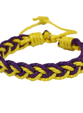 编织古风棉麻配饰撞色手绳