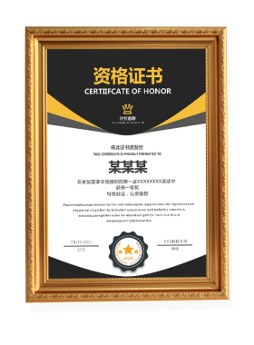 金色执照框挂墙佛像相框裱营业