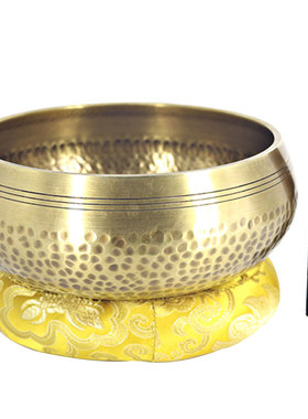 铜钵尼泊尔手工麟纹冥想音钵颂钵