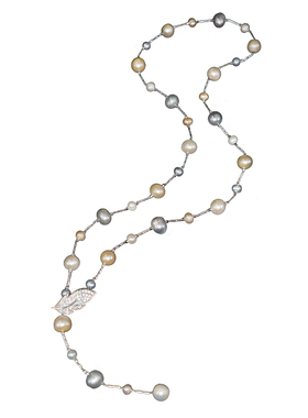 长款毛衣链巴洛克珍珠送母亲节