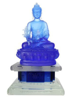 如意佛手摆件高档结缘琉璃工艺品