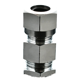 3分不锈钢燃气管天然气管接头配件快速转插口免打波铜加厚三件套