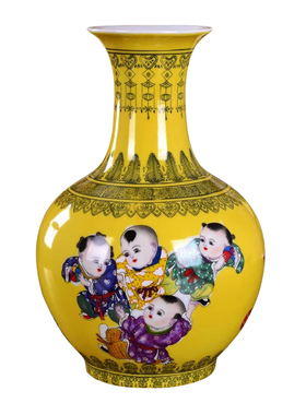景德镇七子插花家居客厅陶瓷器