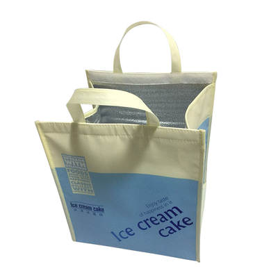厂家现货冰淇淋蓝白魔术贴保温袋