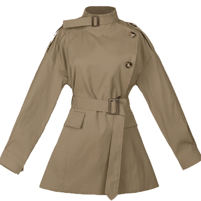 卡其色新款收腰显瘦流行外套