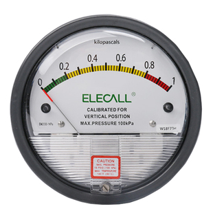 伊莱科TE/EM2000微压差表 正负压力表真空气洁净室机械指针差压计