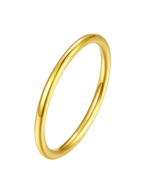 简约百搭金色小素圈女18k包金