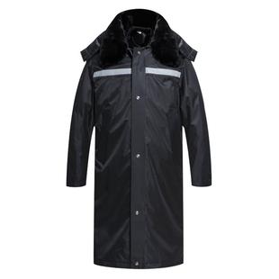 保安工作服冬装制服男女冬季加厚羊绒多功能防寒服棉大衣长款棉袄