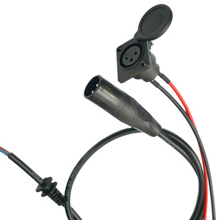 电动车锂电池连接充电口三孔卡侬头插座插头锂电充电器线卡侬插头