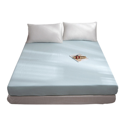 素色棉麻50%床垫保护套