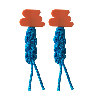 浮夸少女dayu  原创自制  绳子打结撞色长款耳环 特别的你