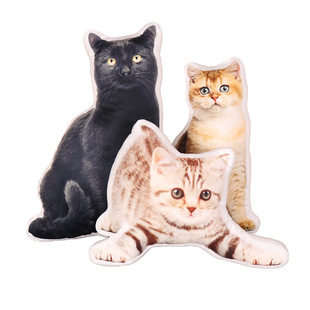 diy异形宠物毛绒抱枕定制照片订做猫猫狗狗兔鸟纪念动物沙发靠枕